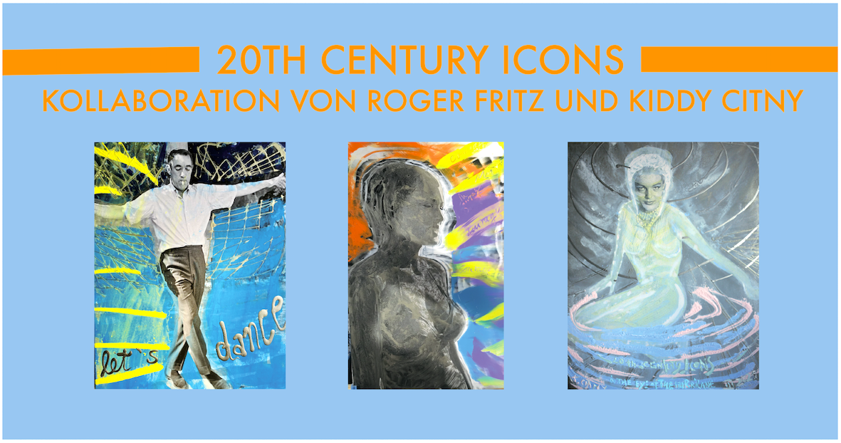 Einladung zur Ausstellung Kiddy Cidny und Roger Fritz bei Ed.Meier Muenchen